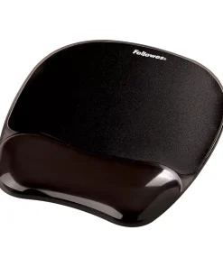 Fellowes Mouse Mat Wrist Rest Crystal Gel Mouse Wrist Support Black